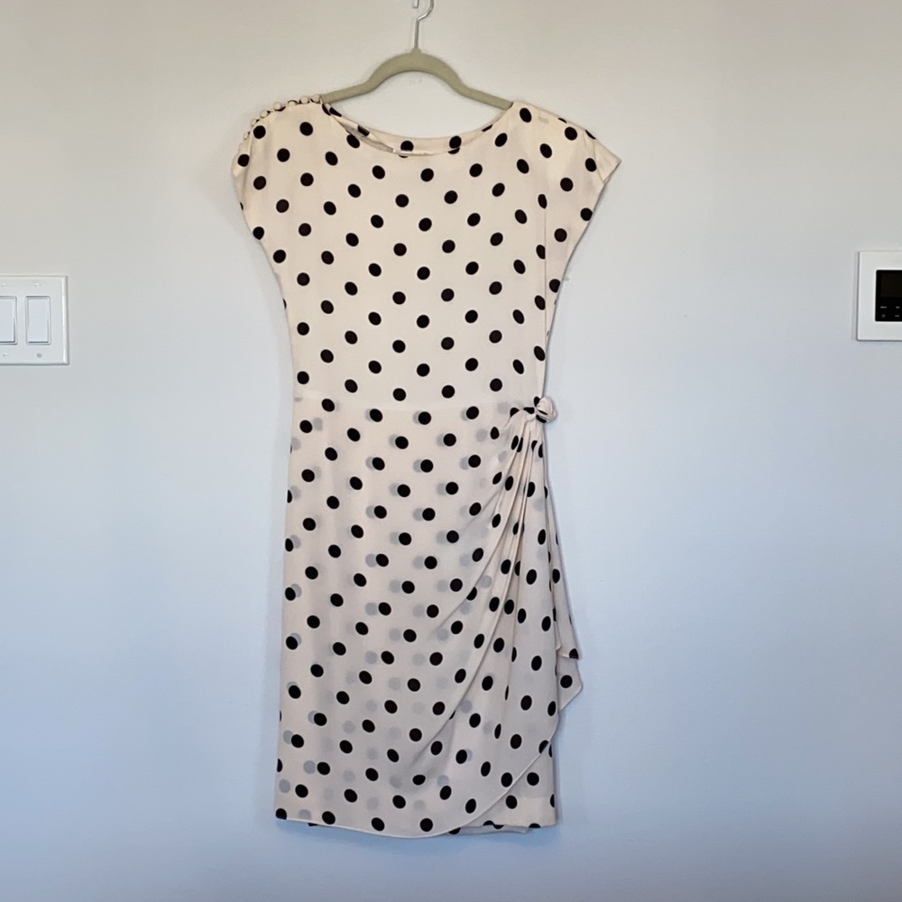 Oscar de la Renta pure silk polka dot dress